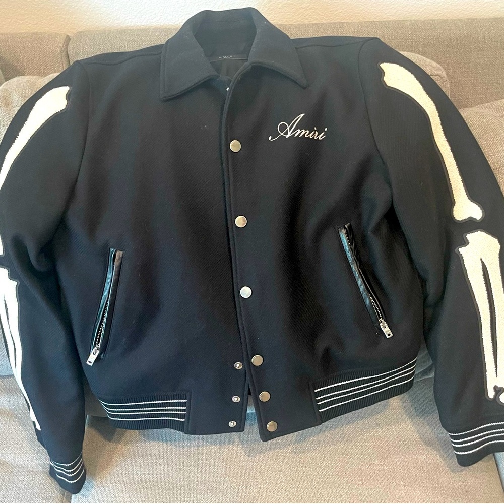 Men’s Amiri wool varsity jacket